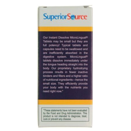 Superior Source No Shot Triplo B-12 - 60 Tabletes: Energia e Vitalidade para Você - Imagem 3