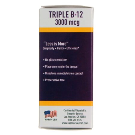 Superior Source, No Shot Triplo B-12 - 60 Tabletes - Image 4