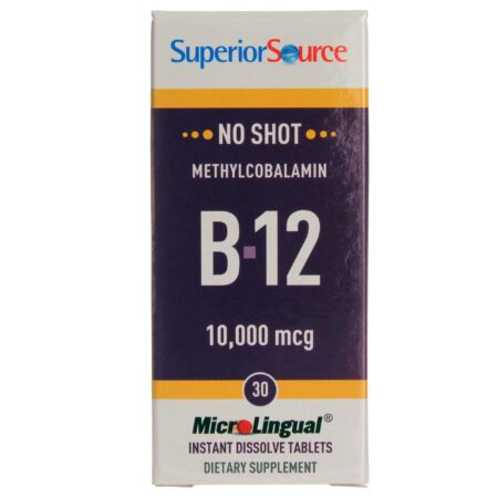 Superior Source , No Shot B12 - 10,000 mcg- 30 Tabletes