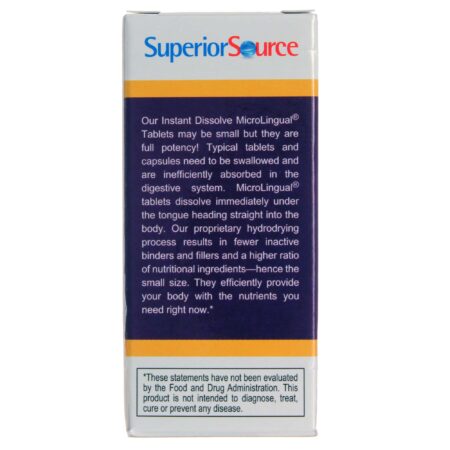 Superior Source , No Shot B12 - 10,000 mcg- 30 Tabletes - Image 3