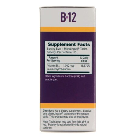 Superior Source, No Shot B-12 Vitamina B12 1,000 mcg com Metilcobalamina - 60 Tabletes Solúveis - Image 2