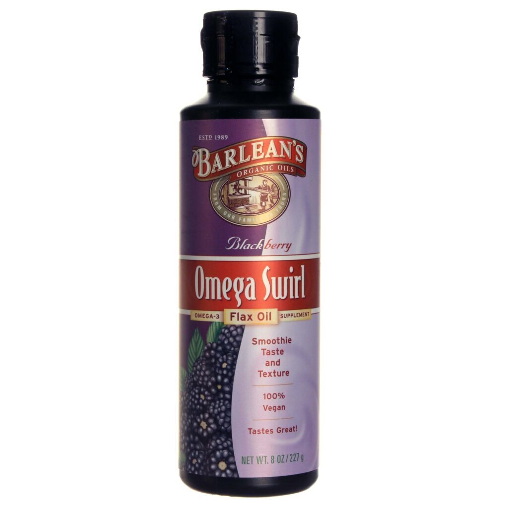 Barlean's Orgânico Óleo de Linhaça Omega Swirl Blackerry 237ml - 8 fl oz
