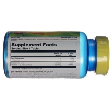 Nature's Life Vitamina B12 1000 mcg 100 Tabletes: Energia e Bem-Estar Diário - Imagem 2