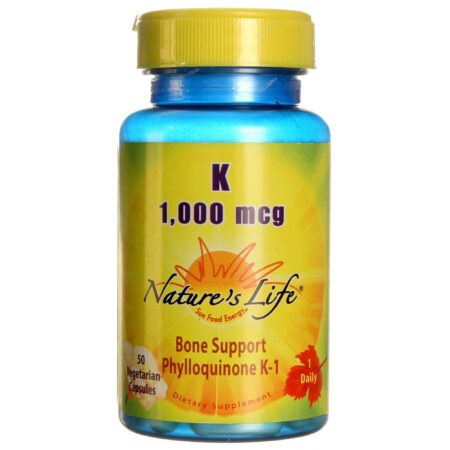 Nature's Life, Vitamina K 1.000 mcg - 50 Cápsulas Vegetarianas