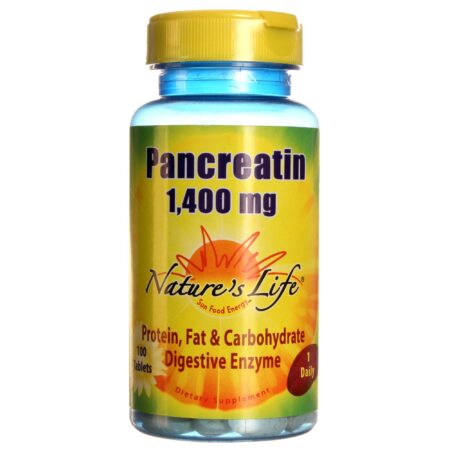 Nature's Life Pancreatina 1.400 mg 100 Tabletes