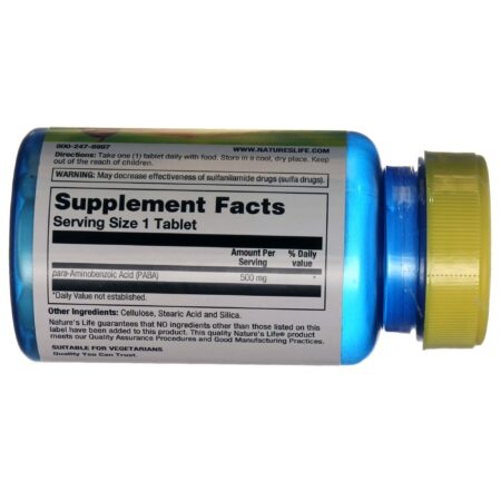 Nature's Life, PABA 500 mg - 100 Tabletes - Image 2