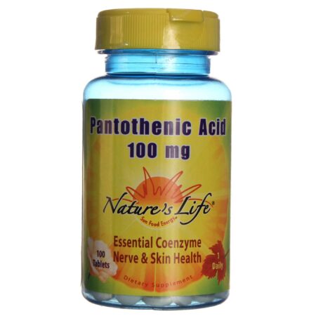 Nature's Life, Ácido Pantotênico 100 mg - 100 Comprimidos