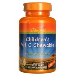 Vitamina C Mastigável Infantil Thompson Sabor Laranja - 100 Comprimidos para Imunidade