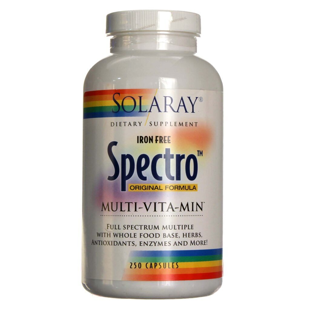 Solaray Spectro Multi-Vita-Min Livre de Ferro - 250 Cápsulas: Sua Dose Diária Essencial
