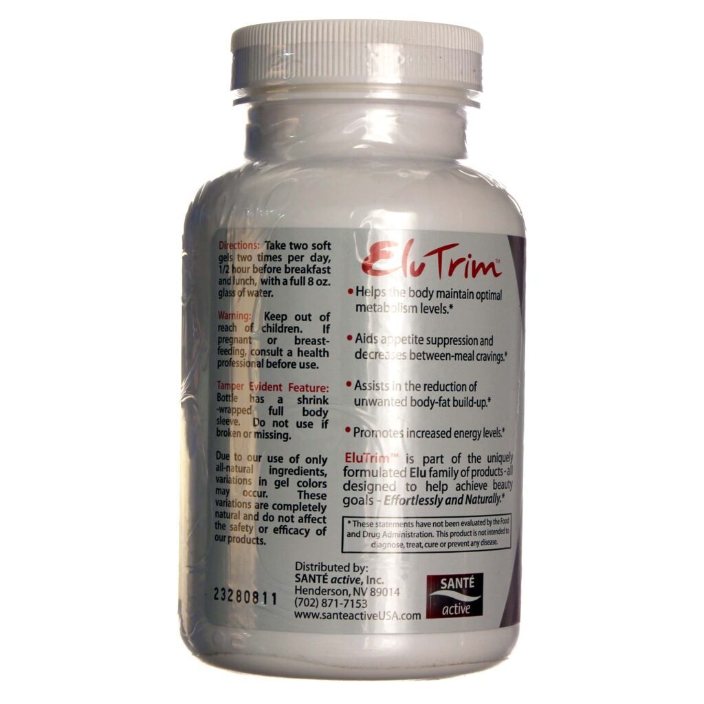 Sante Active Elu Trim™ 120 Cápsulas em Gel: Seu Aliado para Gerenciamento de Peso e Bem-Estar - Imagem 3