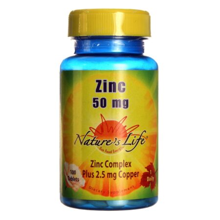 Nature's Life, Zinco 50 mg - 100 Tabletes