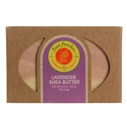 Sunfeather Sabonete Manteiga Karité e Lavanda - 121g | Limpeza e Hidratação Profunda