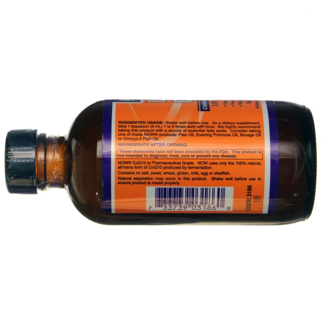 Now Foods CoQ10 Líquido Sabor Laranja 118ml - Energia e Antioxidante Poderoso - Imagem 3