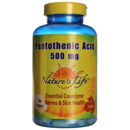 Nature's Life, Ácido Pantotênico 500 mg - 250 Tabletes