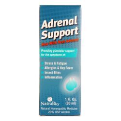 Natra-Bio Suporte Adrenal Homeopática Líquido sem Sabor 30mL - Equilíbrio Natural