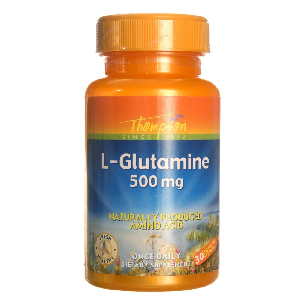 L-Glutamina 500mg Thompson - 30 Cápsulas Vegetarianas para Saúde e Recuperação Muscular