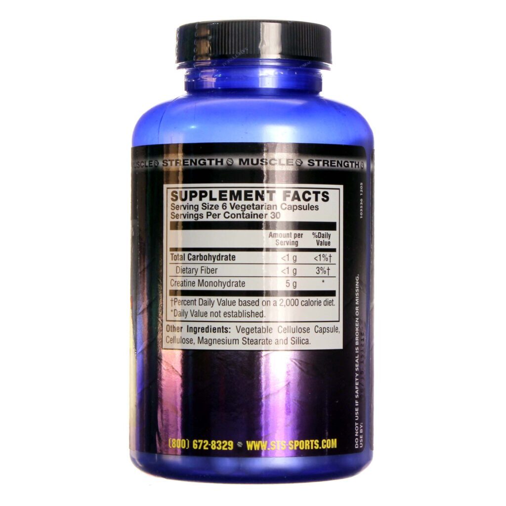 Supplement Training Systems Creatina 5000 - 180 Cápsulas Vegetarianas: Energia e Desempenho Máximos - Imagem 2