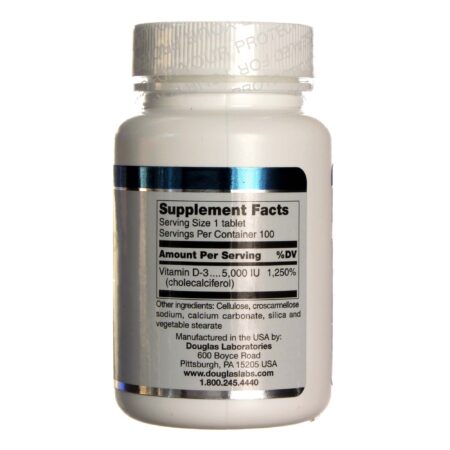 Douglas Labs, Vitamina D 5000 IU - 100 Tabletes - Image 2