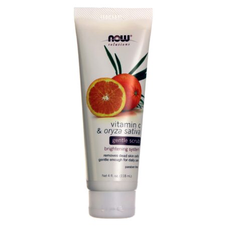 Now Foods, Esfoliante Facial Suave de Vitamina C e Oryza Sativa - 118 ml (4 fl oz)