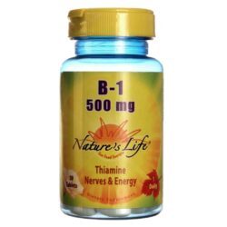 Nature's Life Vitamina B-1 500 mg - 50 Tabletes: Energia e Bem-Estar para sua Rotina