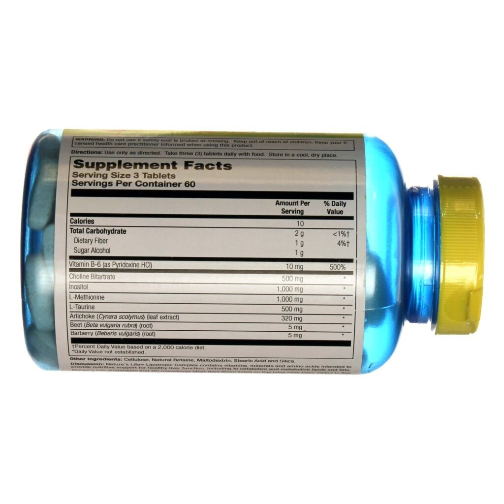 Nature's Life Complexo Lipotrópico 180 Tabletes: Potencialize Sua Saúde e Bem-Estar - Imagem 2