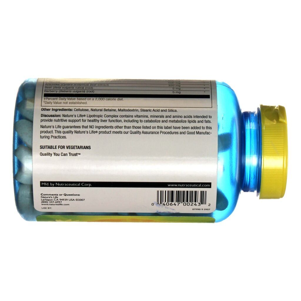 Nature's Life Complexo Lipotrópico 180 Tabletes: Potencialize Sua Saúde e Bem-Estar - Imagem 3