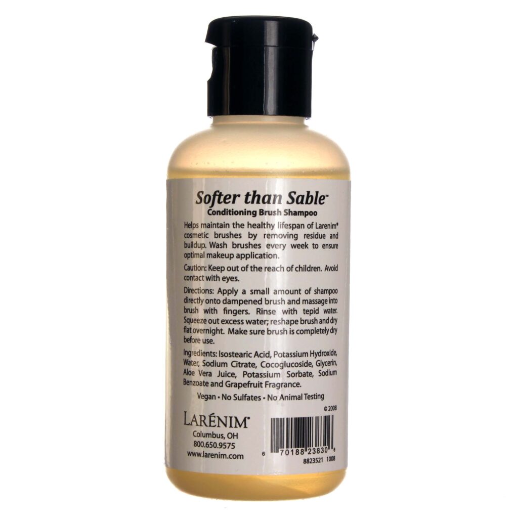 Larenim Mineral Makeup Pincel Sable Mais Suave Shampoo 156ml - Cuidado Profissional - Imagem 2