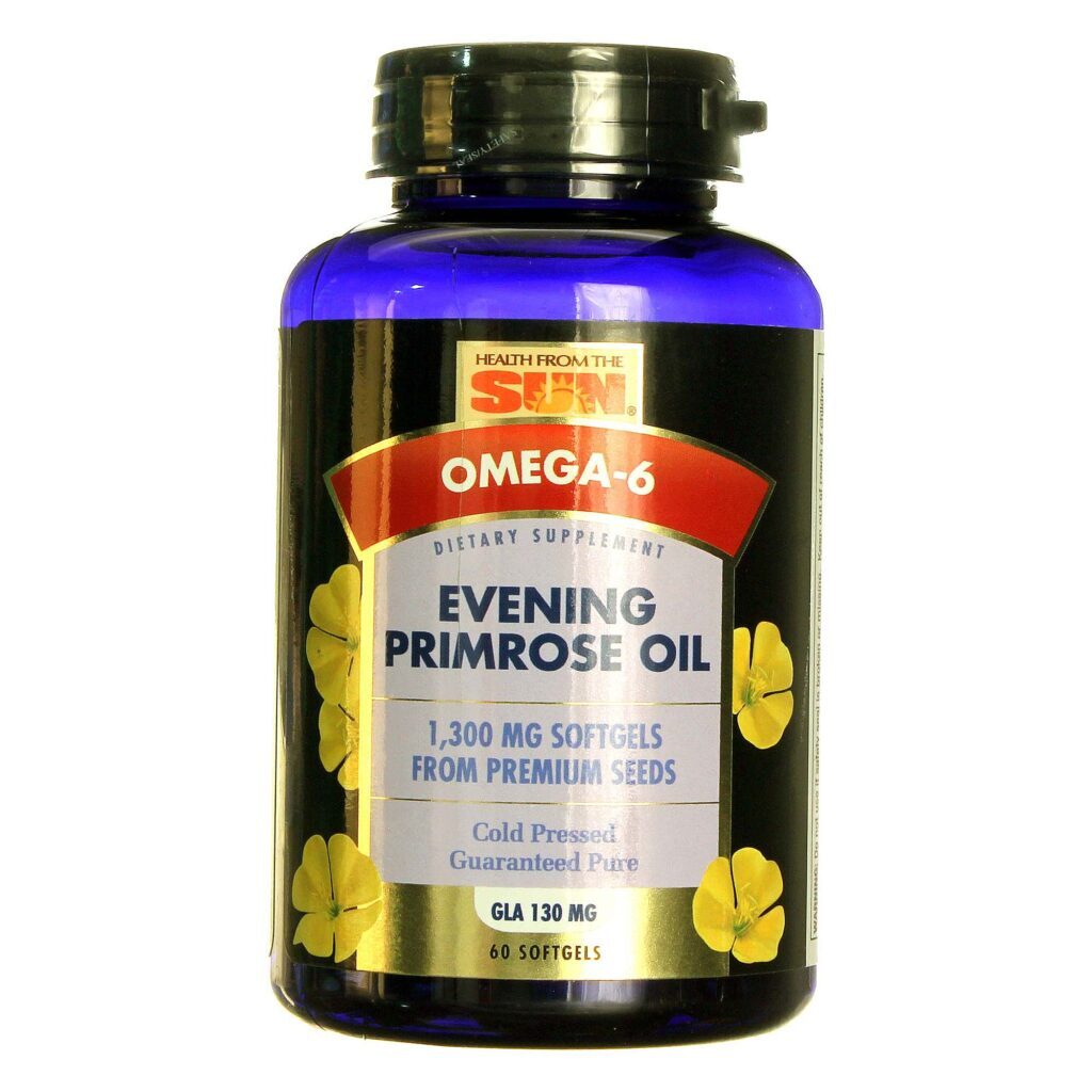 Óleo de Prímula Deluxe Health From The Sun 60 Cápsulas - Pele, TPM e Bem-Estar