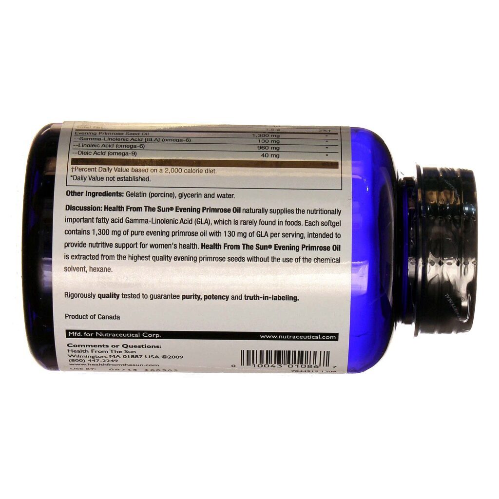 Óleo de Prímula Deluxe Health From The Sun 60 Cápsulas - Pele, TPM e Bem-Estar - Imagem 3