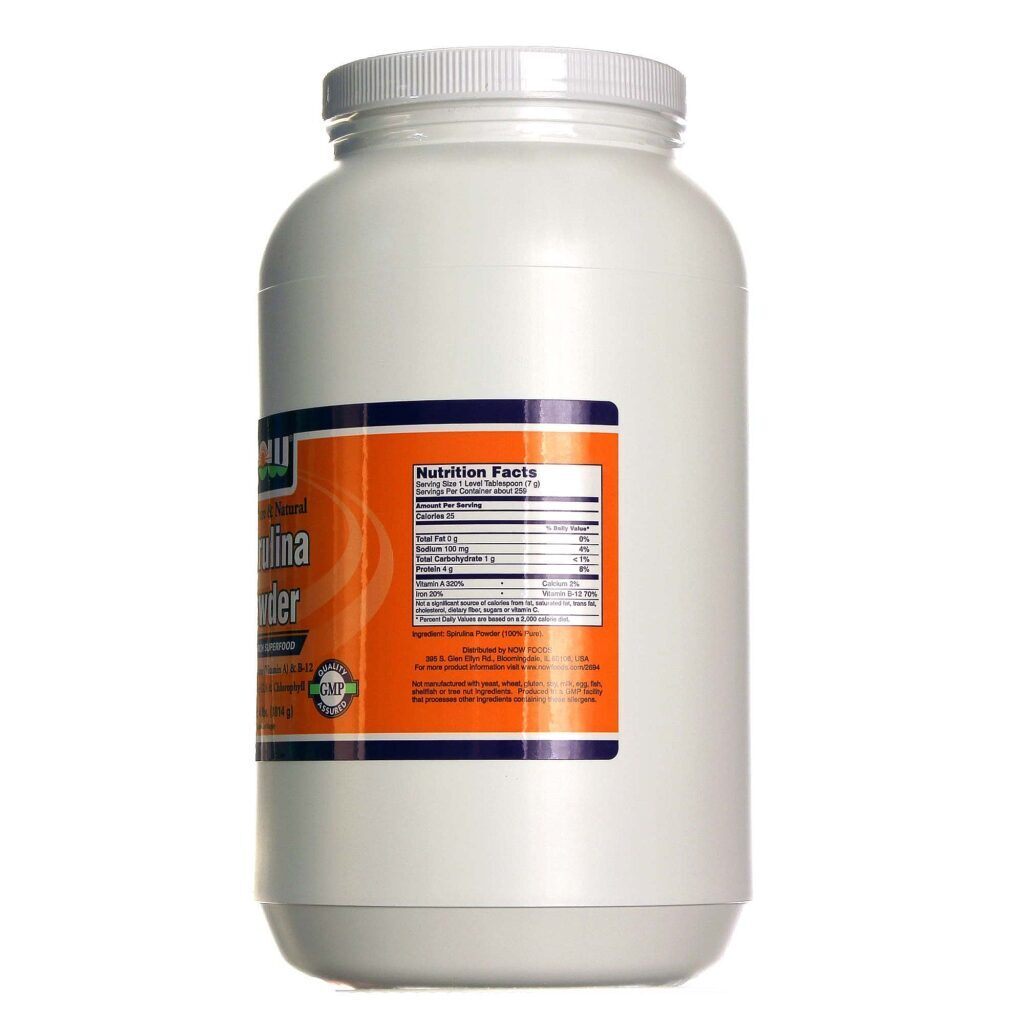 Now Foods Spirulina em Pó 1.814g - Energia e Nutrição Pura para o Seu Dia - Imagem 2