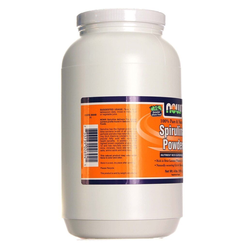 Now Foods Spirulina em Pó 1.814g - Energia e Nutrição Pura para o Seu Dia - Imagem 3