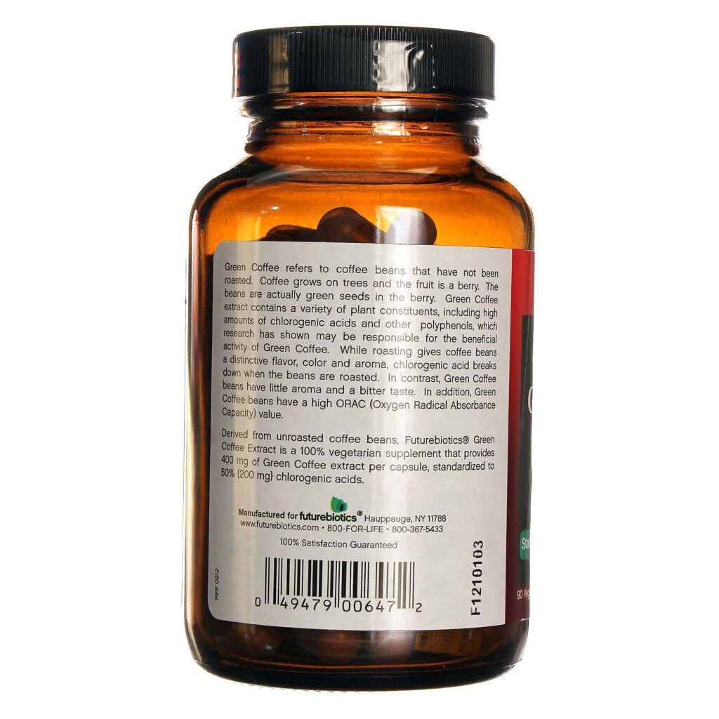 Futurebiotics Extrato de Café Verde 90 Cápsulas Vegetarianas - Saúde e Energia - Imagem 3