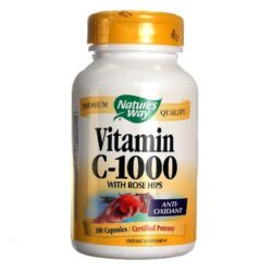 Nature’s Way Vitamina C-1000 com Rosa Mosqueta – 100 Cápsulas: Potencialize sua Imunidade e Pele