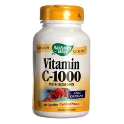 Nature's Way Vitamina C-1000 com Rosa Mosqueta - 100 Cápsulas: Potencialize sua Imunidade e Pele