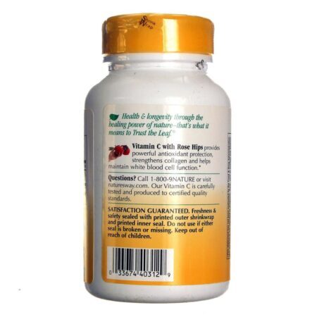 Nature's Way Vitamina C-1000 com Rosa Mosqueta - 100 Cápsulas: Potencialize sua Imunidade e Pele - Imagem 3
