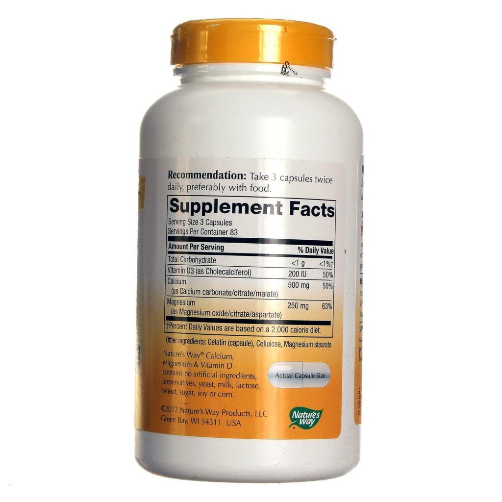 Nature's Way Mag Cálcio e D Complexos 250 Cápsulas: Saúde Óssea e Imunidade Fortalecidas - Imagem 2