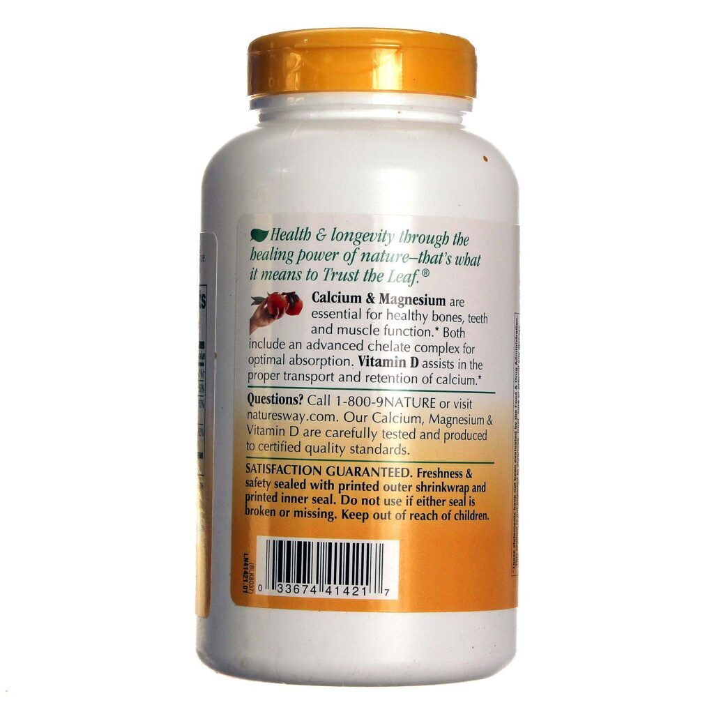 Nature's Way Mag Cálcio e D Complexos 250 Cápsulas: Saúde Óssea e Imunidade Fortalecidas - Imagem 3