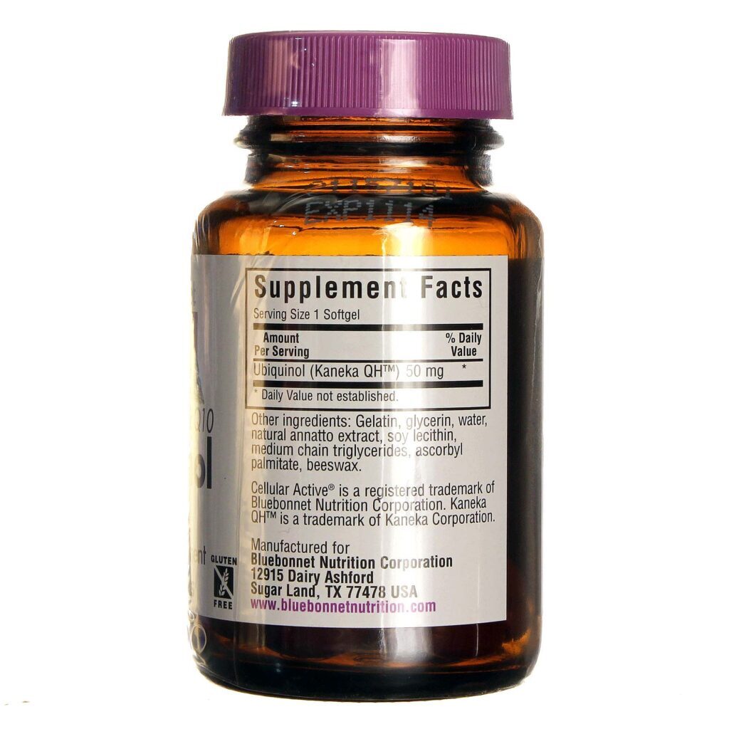 Bluebonnet Nutrition CoQ10 Ubiquinol 50 mg - 30 Cápsulas: Energia Celular e Bem-Estar para Brasileiros - Imagem 2