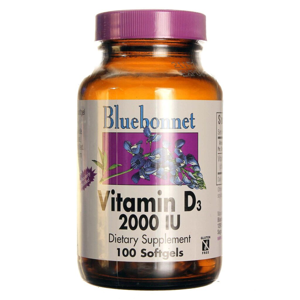 Bluebonnet Nutrition Vitamina D3 2000 UI - 100 Cápsulas: Essencial para Ossos Fortes e Imunidade no Brasil