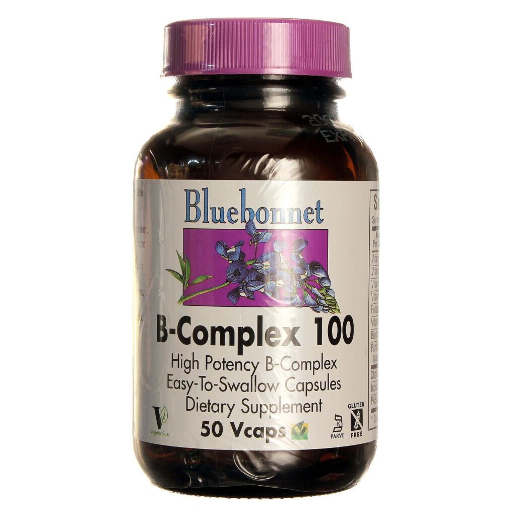 Bluebonnet Nutrition Complexo-B 100: 50 Cápsulas Vegetarianas Essenciais