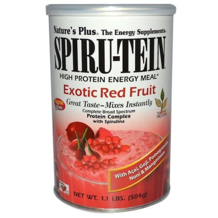 Nature's Plus, Proteína Spiru-Tein®, Frutas Vermelhas Exóticas - 504 g