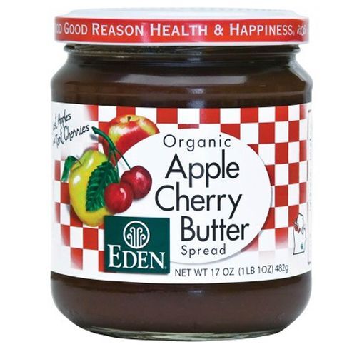 Eden Foods Geléia Orgânica de Maçã e Cereja - 482g: Sabor Puro e Natural para Sua Mesa