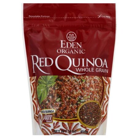 Eden Foods, Quinoa Vermelha Orgânica - Grãos Integrais - 16 oz (454g)