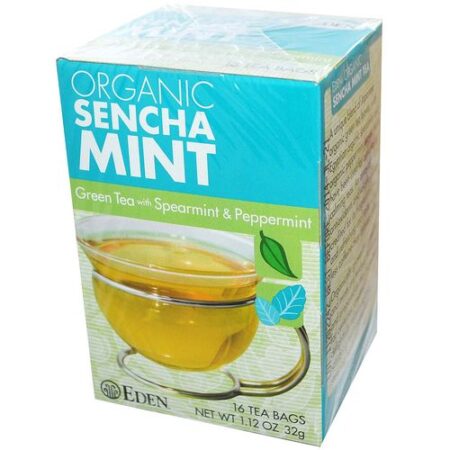 Eden Foods, Chá Verde Sencha Orgânico, Hortelã - 16 Saquinhos de Chá