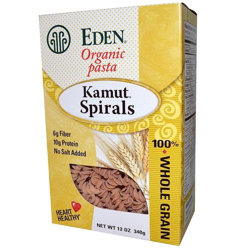 Eden Foods Massa Orgânica de Kamut em Espirais - 340g: Sabor e Nutrição do Grão Antigo para Sua Mesa