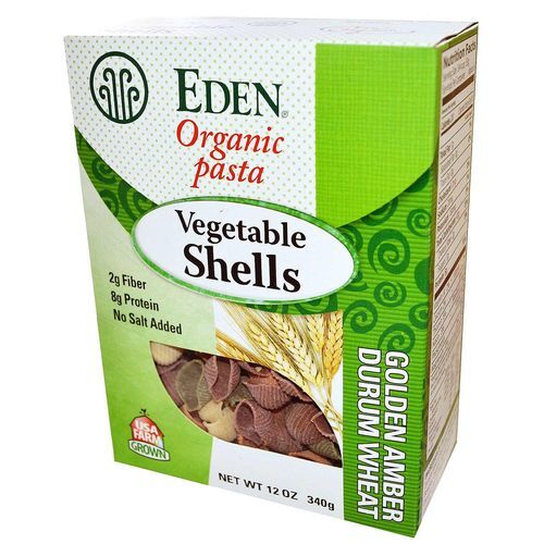 Pasta Orgânica Conchas Vegetais Eden Foods - 340g | Sabor e Saúde no seu Prato