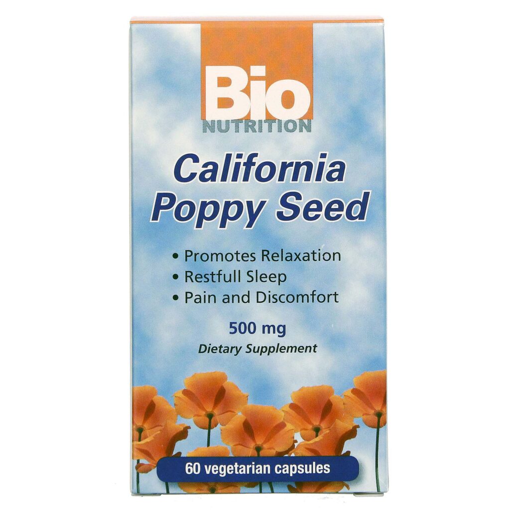 Bio Nutrition Semente de Papoula da Califórnia 60 Cápsulas Vegetarianas