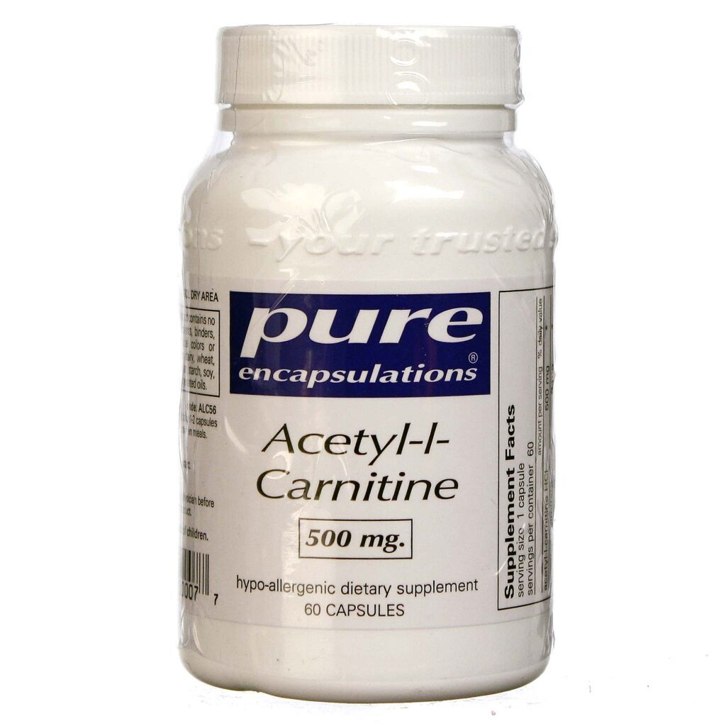 Acetil-L-Carnitina 500mg 60 Cápsulas Pure EnCápsulations: Energia e Foco para Brasileiros