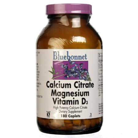 Bluebonnet Nutrition, Citrato de Cálcio, Magnésio e Vitamina D3 - 180 Cápsulas