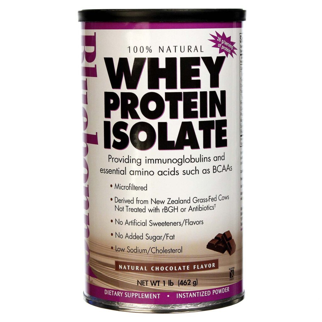 Bluebonnet Nutrition Proteína Isolada do Leite 100% Natural Sabor Chocolate 462g - Alta Pureza para Você